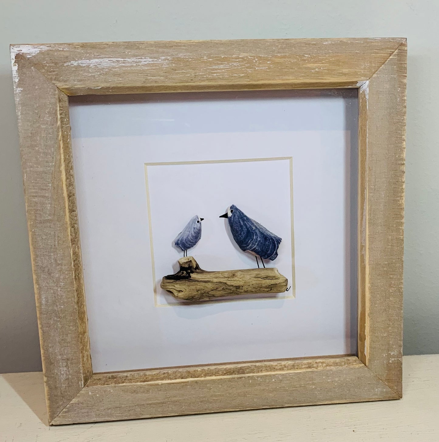 Sea Gulls on driftwood