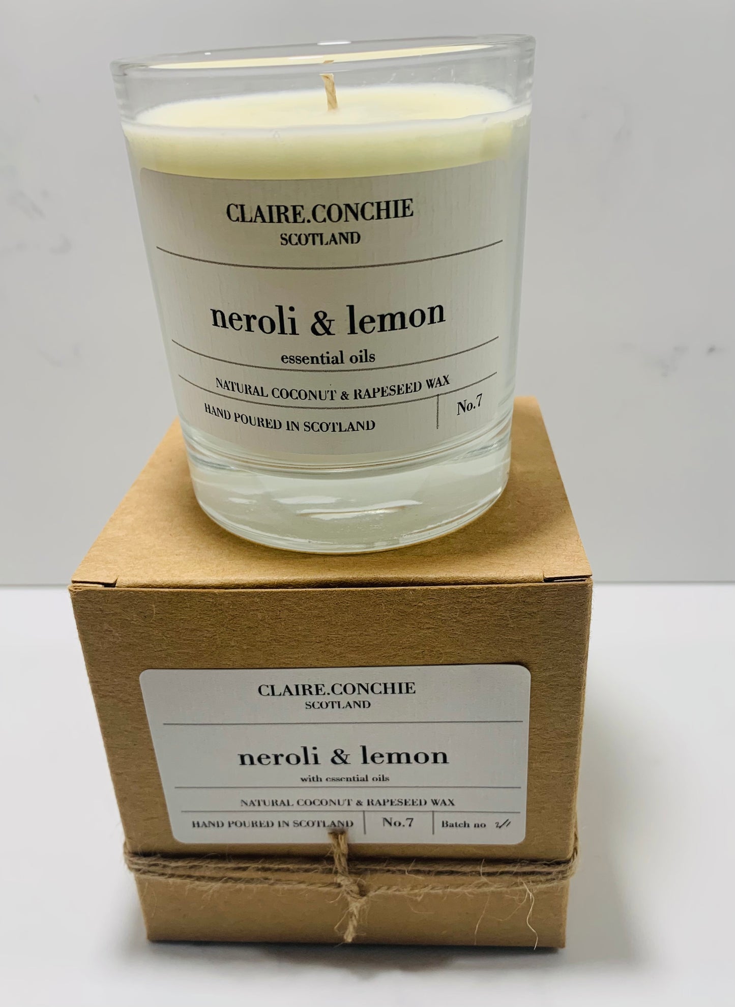 Neroli & Lemon Candle with Essential Oils